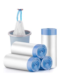 Garbage Bag Household Drawstring Thickened White Garbage Bag Closing Point Kitchen Dormitory Large Plastic Bag, Kitchen, Bedroom, Office, 4 Volumes 60