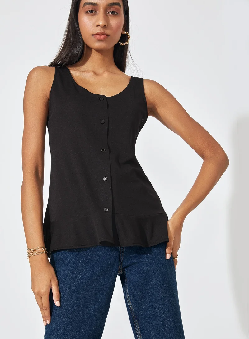 The Label Life Ruffle Hem Cami Top