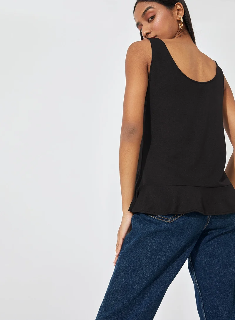 The Label Life Ruffle Hem Cami Top