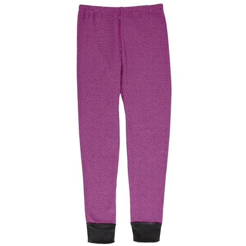 Fruit of the Loom Premium Girl's Thermal Waffle Set, Black/Fuchsia Cross Dye, 4-5 - Image 5