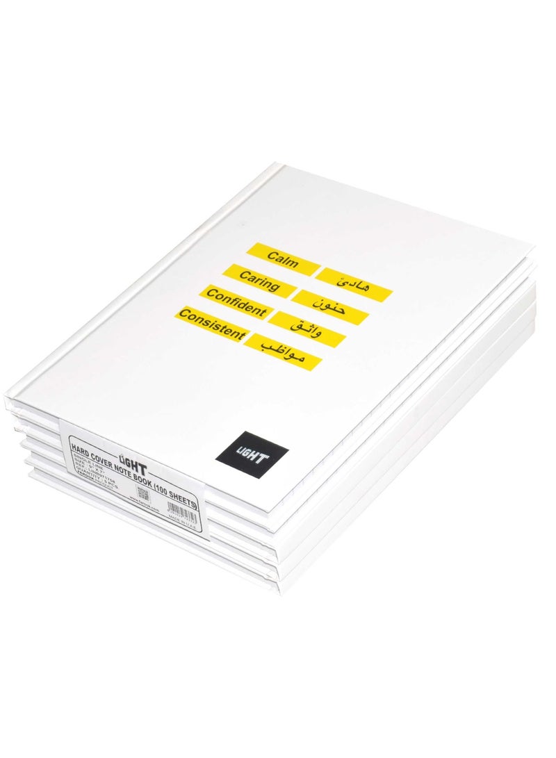 FIS دفتر ملاحظات غلاف صلب FIS LIGHT عبوة من 5، خط واحد، 9X7 بوصة (22.86 X 20.32 سم)، 100 ورقة -LINB971708 - Image 1