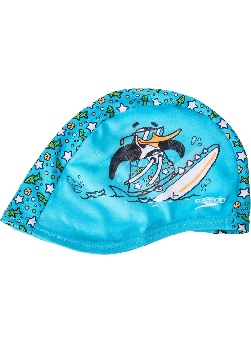 سبيدو قبعة سباحة مطبوعة من البوليستر للأطفال من عمر سنتين إلى ست سنوات، باللون الأزرق - Image 4