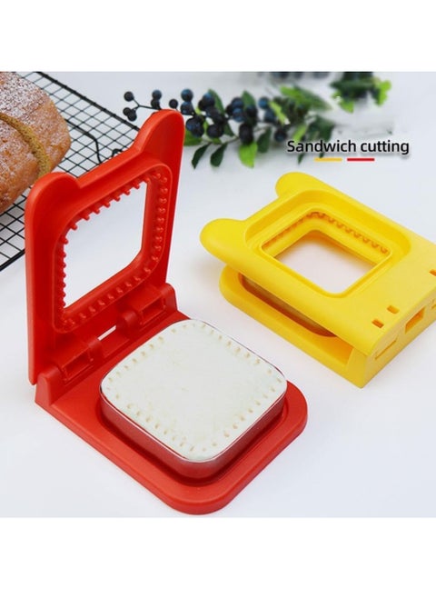 Bread Edge Cutter and Sandwich Maker Square Shaped and Multicolour Randomly Assorted