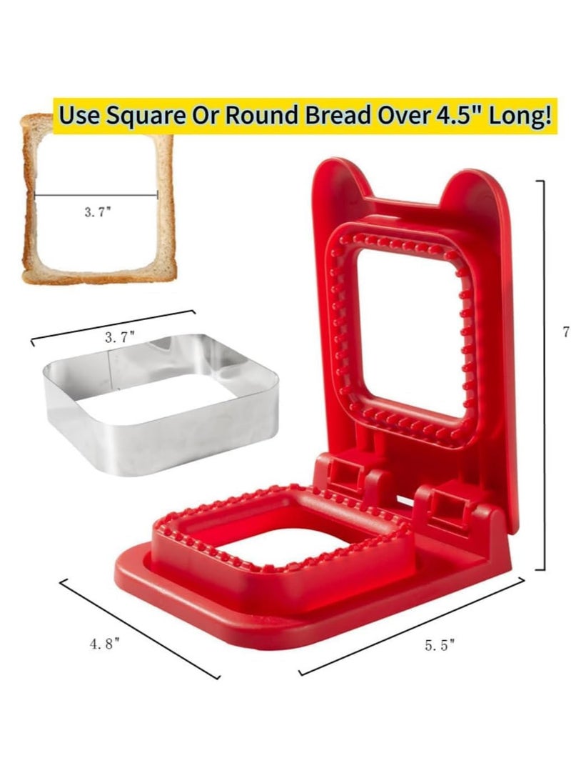 Bread Edge Cutter and Sandwich Maker Square Shaped and Multicolour Randomly Assorted
