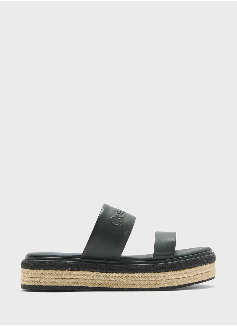 كالفن كلاين FLATFORM WEDGE SLIDES