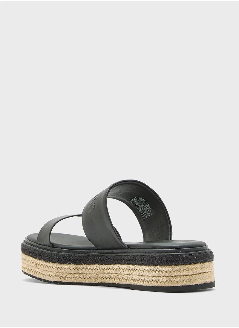 كالفن كلاين FLATFORM WEDGE SLIDES