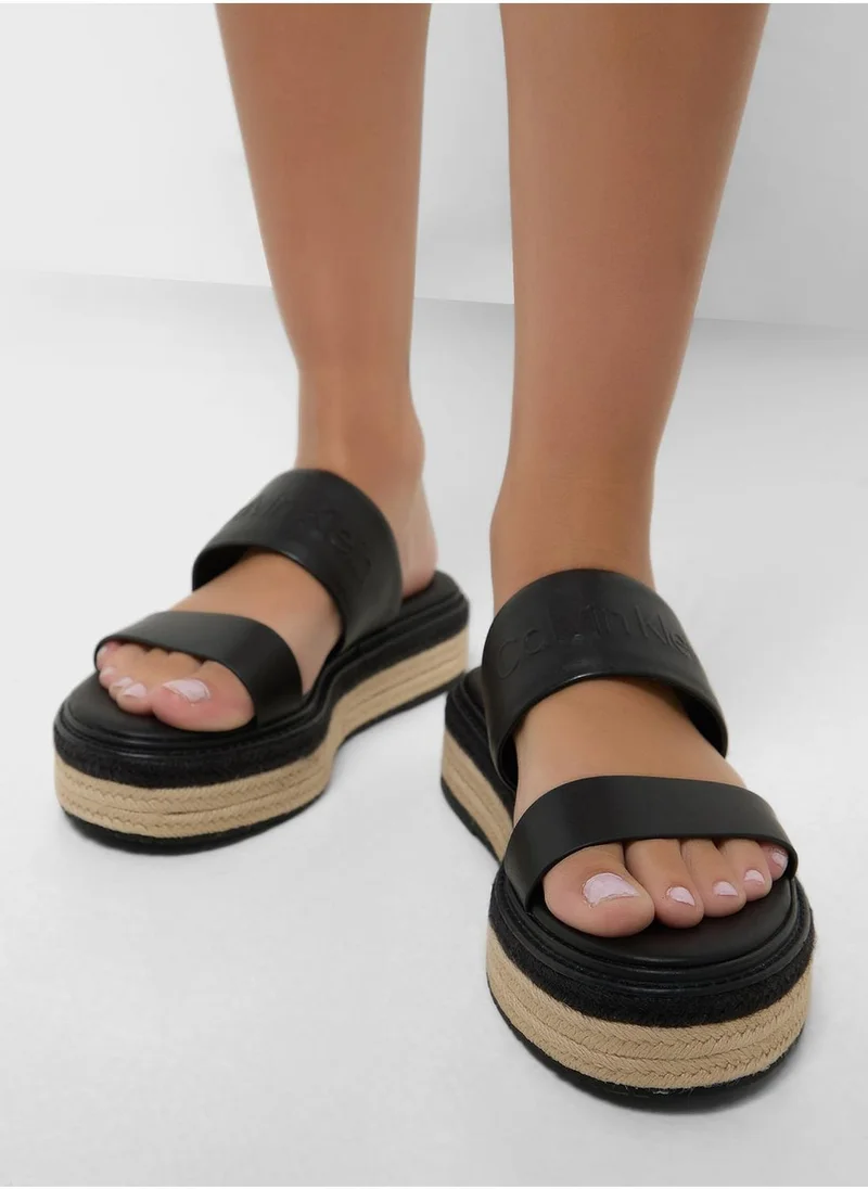 كالفن كلاين FLATFORM WEDGE SLIDES