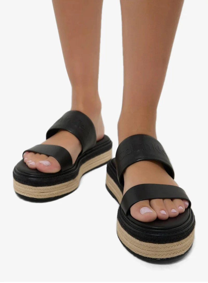 CALVIN KLEIN FLATFORM WEDGE SLIDES