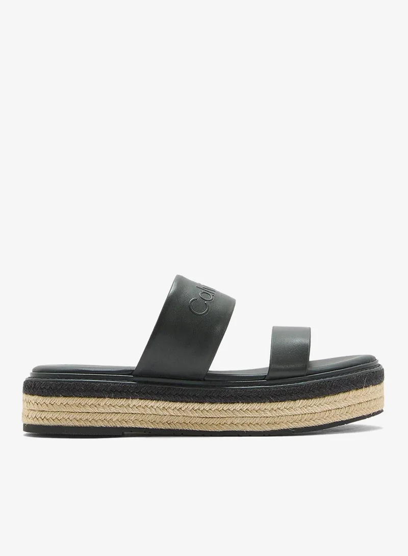 CALVIN KLEIN FLATFORM WEDGE SLIDES