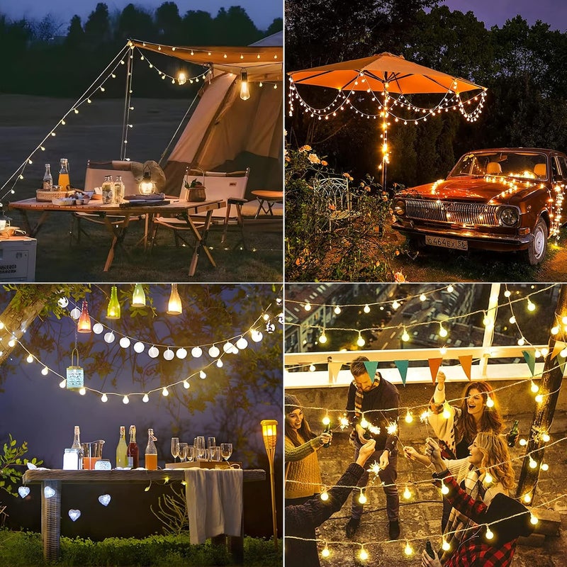 ANJAYLIA 2 Pack Globe String Lights Fairy Lights Battery Operated 20ft 40LED Warm White String Lights with Remote Waterproof Indoor Outdoor Decorative Christmas Lights for Home Party Patio Garden - Image 5