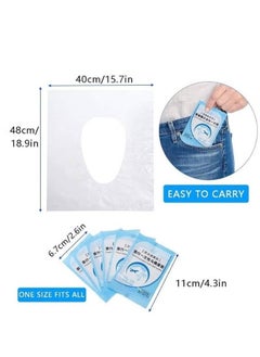 Generic 50Pcs/Pack Disposable Toilet Seat Cover Mat Portable Waterproof Safety Toilet Seat Pad For Travel Camping Commuting  - Image 4
