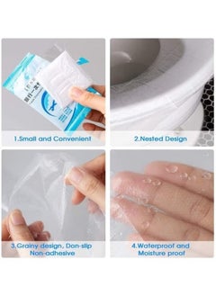 Generic 50Pcs/Pack Disposable Toilet Seat Cover Mat Portable Waterproof Safety Toilet Seat Pad For Travel Camping Commuting  - Image 2
