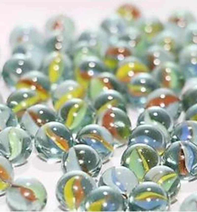 Royaleks 100 Pieces Mixed Color Glass Marble Ball Toy Glass Marble Cannonball