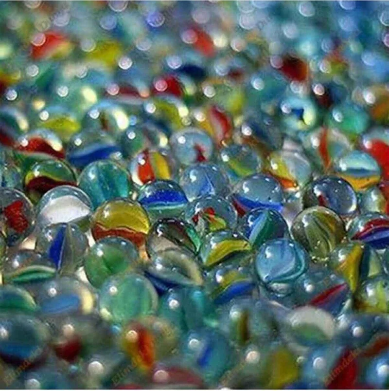 Royaleks 100 Pieces Mixed Color Glass Marble Ball Toy Glass Marble Cannonball