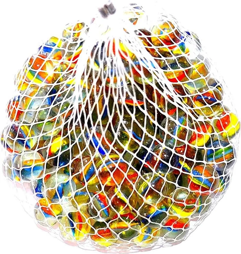 Royaleks 100 Pieces Mixed Color Glass Marble Ball Toy Glass Marble Cannonball
