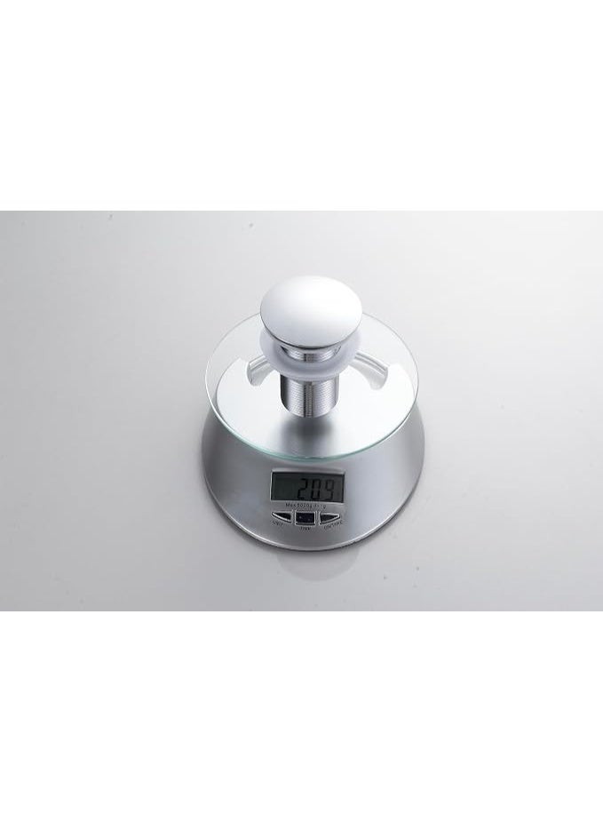 Lynacz Original Pop-Up Waste Stainless Steel 304 Wash Basin Drainer Standard Size Push Type Plug Stopper (Silver) - Image 4