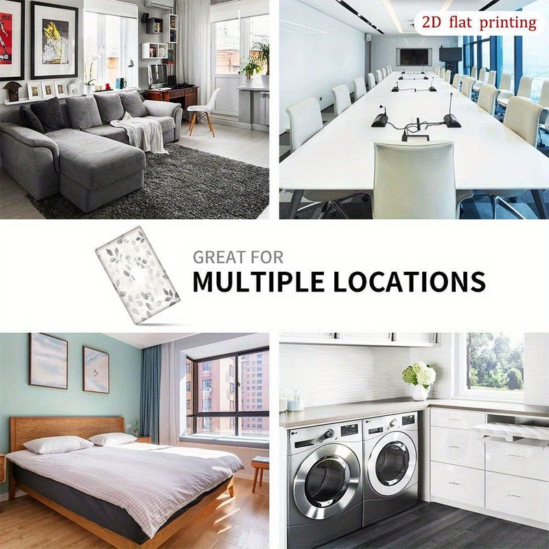 Leaf Branch Pattern Light Switch Plate Cover Grey Beige White Rocker Switch Outlet Cover Easy Snap On Installation For Single Double Switch Fits European Asian Outlets - Image 5
