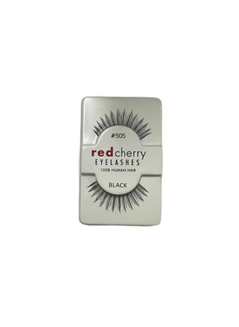Red Cherry Eyelashes - Pair of False Eyelashes505# - Image 1