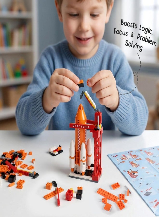 FIRSTCRY INTELLISKILLS Intelliskills 3-in-1 Space Think Blocks for Kids, STEM Construction & Building Set, Assemble & Play, BIS Certified, Birthday Gift (Mars Satellite, Rocket, Orbiter-119 Pcs) - Image 4