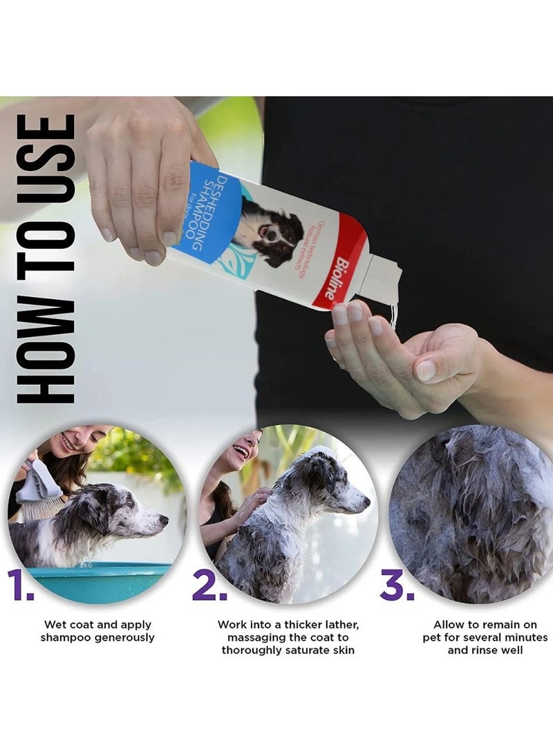 Bioline شامبو إزالة الشعر للكلاب 2 قطعة شامبو hypoallergenic للحيوانات الأليفة 250 مل - Image 2