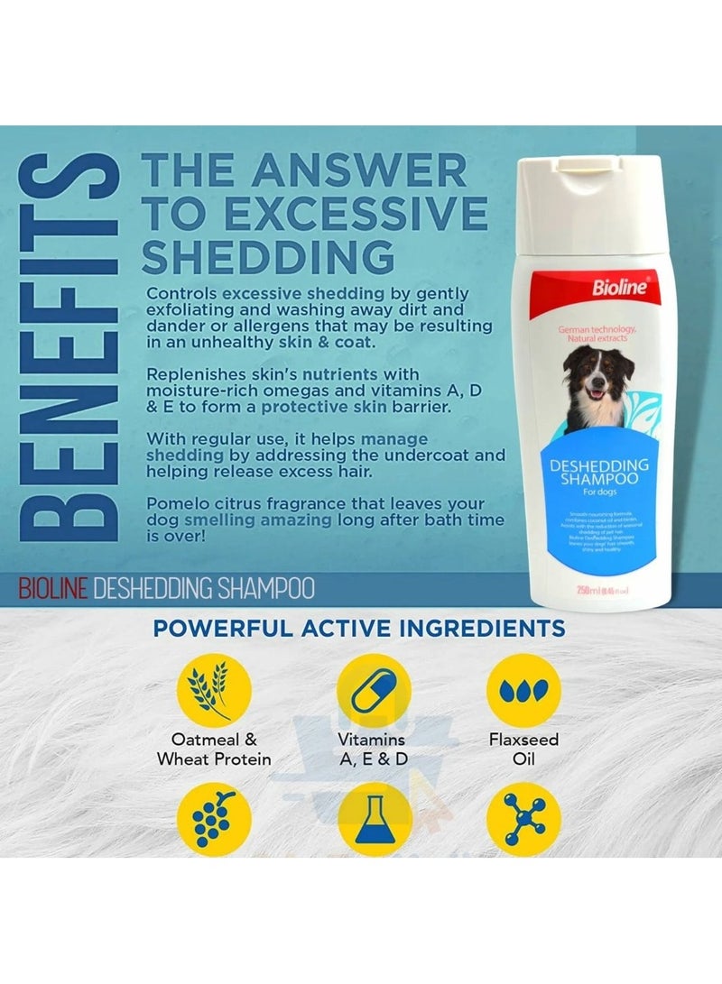 Bioline شامبو إزالة الشعر للكلاب 2 قطعة شامبو hypoallergenic للحيوانات الأليفة 250 مل - Image 3