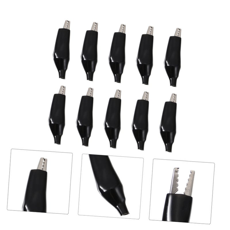20pcs Insulated Alligator Test Clips Black for Electrical DIY Automotive Safety - Image 3