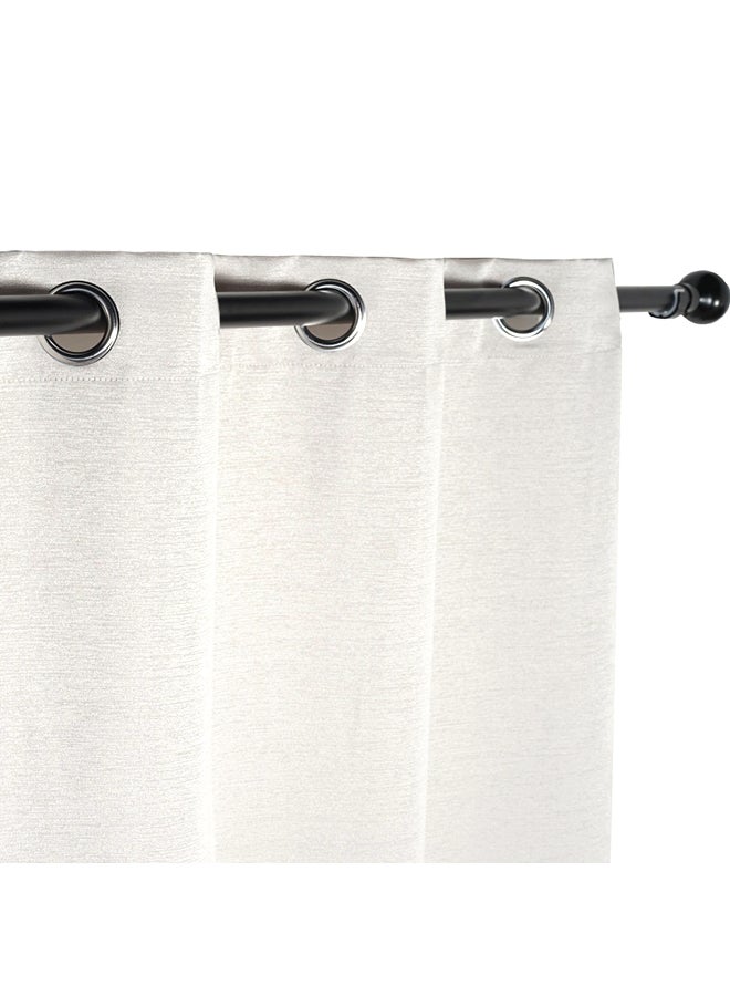 Home Box Atlanta Single Colour-Fast Dyed Jacquard Washable Curtain With Eyelets  - Image 2
