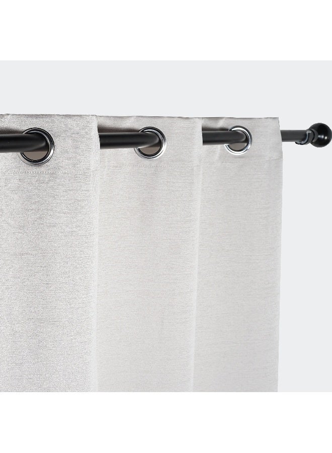 Home Box Atlanta Single Colour-Fast Dyed Jacquard Washable Curtain With Eyelets - Image 2