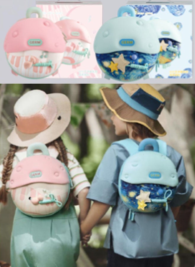 GERM Mini Children's Backpack School Backpack Preschool Kindergarten Primary School Small Bag Adjustable Children's Backpack for Boys and Girls Puff Children's Backpack Suitable for School and Travel (Colourful) - Image 3