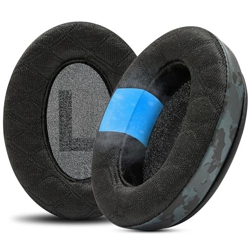 WC Freeze V2 Cloud Alpha - Angled Cooling Gel Earpads for HyperX Cloud Alpha & More, by Wicked Cushions | Angled Pads for Extreme Comfort, New Freeze V2 Cooling Fabric, Extra Thick | Black Camo - Image 1