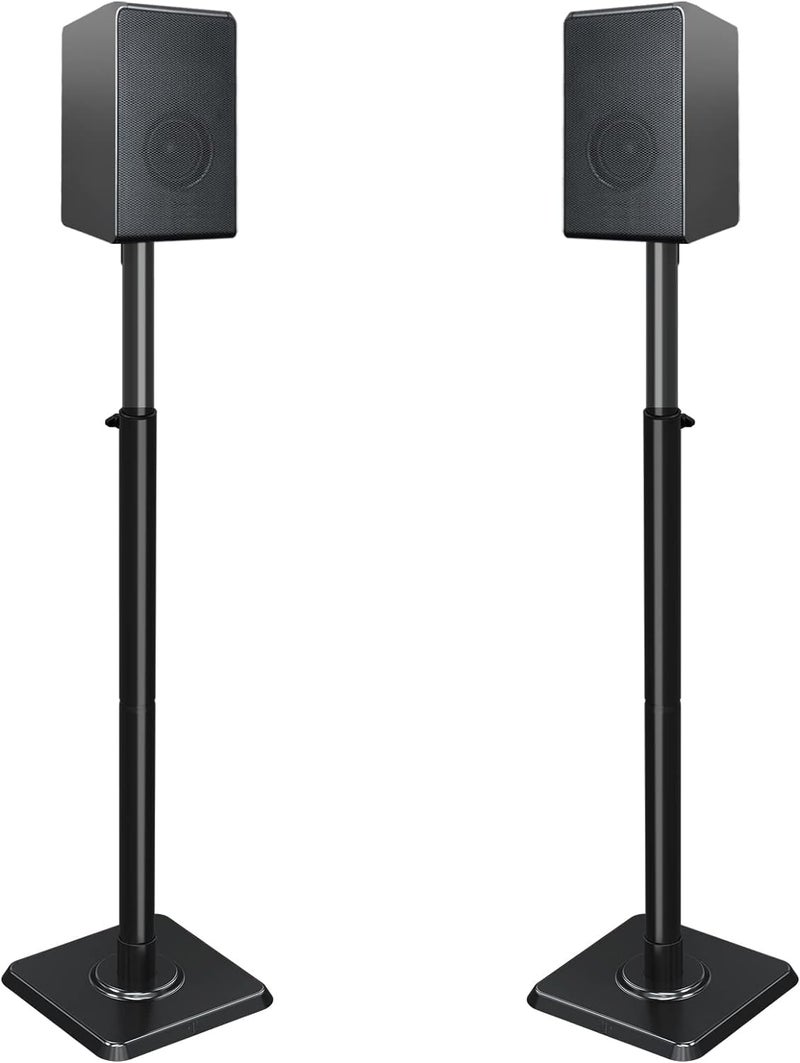 Mounting Dream Speaker Stands Height-Adjustable for Satellites up to 5 kg, Set of 2 Floor Stands - Image 1