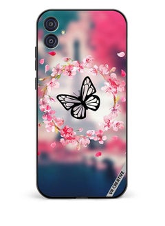 Protective Case Cover For Samsung Galaxy M04/F04 Butterfly in Flower Ring Design Multicolour