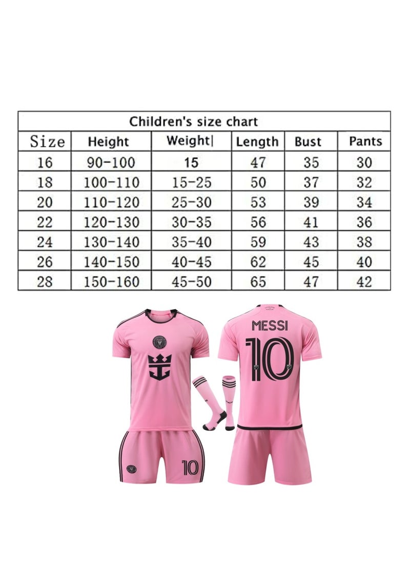 Generic 2425 Season Miami Messi Jersey Children's Football Shirt Sportswear Set  - Image 3