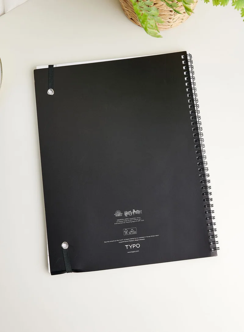 Typo Black Spiral Notebook Themed Cover
