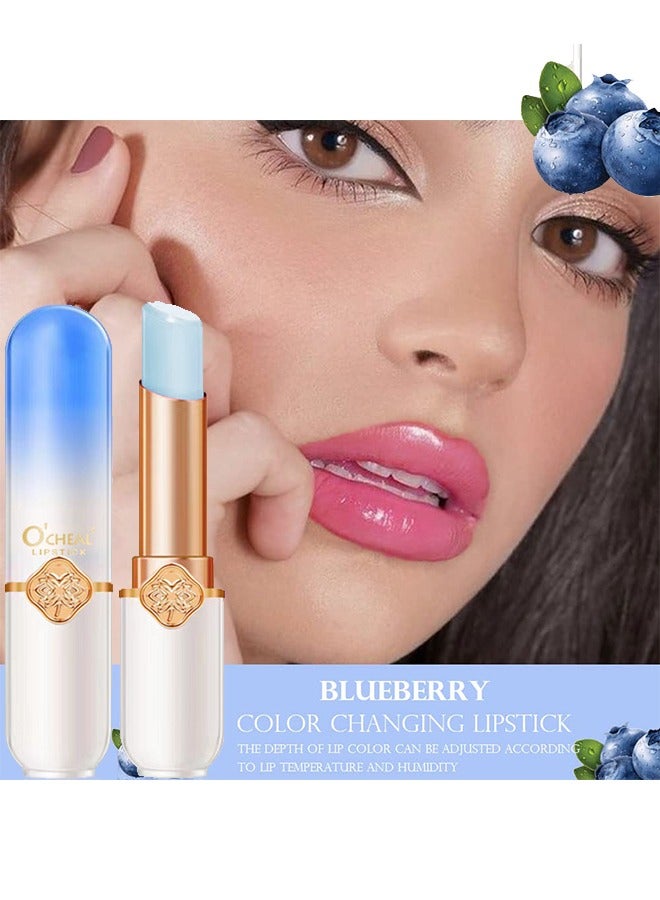 OCHEAL Blueberry kiss Moisture Blueberry & Sweet sexy Lip  Color Fruit Lipstick Blueberry Temperature Changing Lip balm Moisturizing Waterproof Long Lasting Moisturizes Lip Balm 3g - Image 2