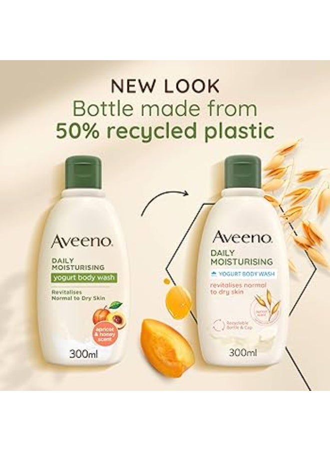 Aveeno Daily Moisturizing Yogurt Body Wash Apricot & Honey 300ml - Image 2