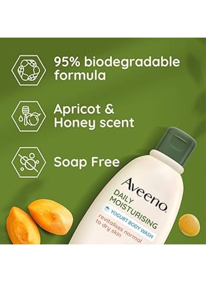 Aveeno Daily Moisturizing Yogurt Body Wash Apricot & Honey 300ml - Image 3