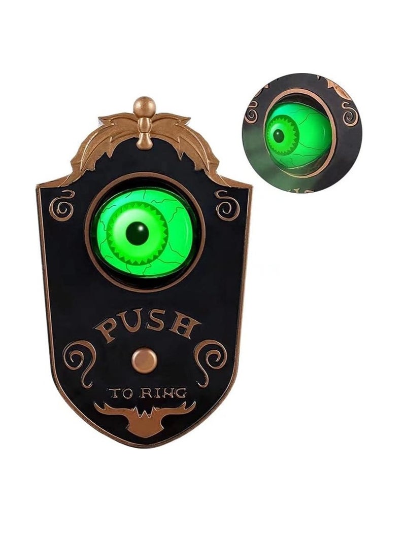 Halloween Doorbell Decoration, Haunted Doorbell, Halloween Lightup Eyeball, Door Decorations Party Doorbell Prop for Haunted House - Image 1