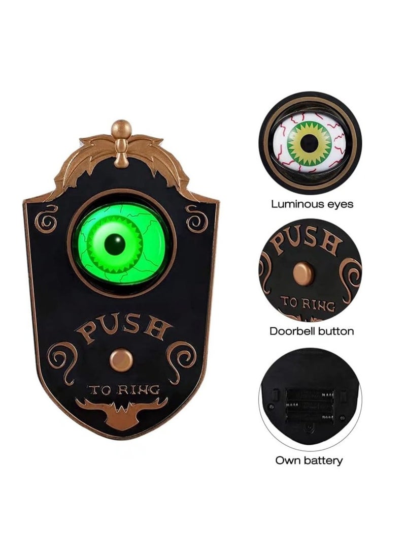 Halloween Doorbell Decoration, Haunted Doorbell, Halloween Lightup Eyeball, Door Decorations Party Doorbell Prop for Haunted House - Image 3