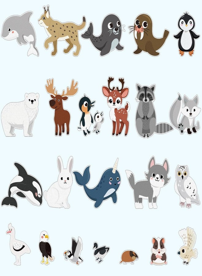 Sonwyoung 23 Pcs Felt Board Story Sets Polar Animals Felt Story Board Pieces Arctic Antarctica Ocean Animal Bear Penguin Whale Preschool Wall Storyboard Educational Learning Play Kit for Kids - Image 1