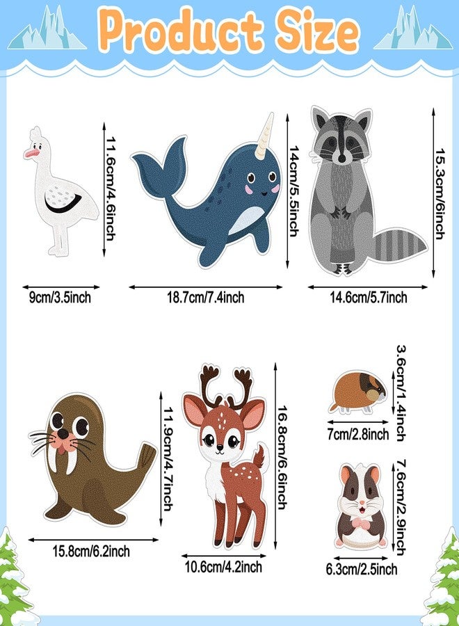 Sonwyoung 23 Pcs Felt Board Story Sets Polar Animals Felt Story Board Pieces Arctic Antarctica Ocean Animal Bear Penguin Whale Preschool Wall Storyboard Educational Learning Play Kit for Kids - Image 2
