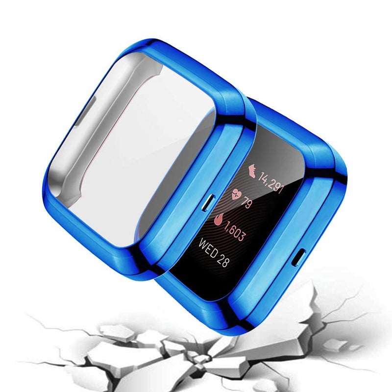 RICHONE [8-Pack] Screen Protector Case Compatible with Fitbit Versa 2 Smartwatch, All-Around TPU Plated Protective Cover Scratch Resistant Bumper Shell Accessories (8 Colors, Versa 2) - Image 4