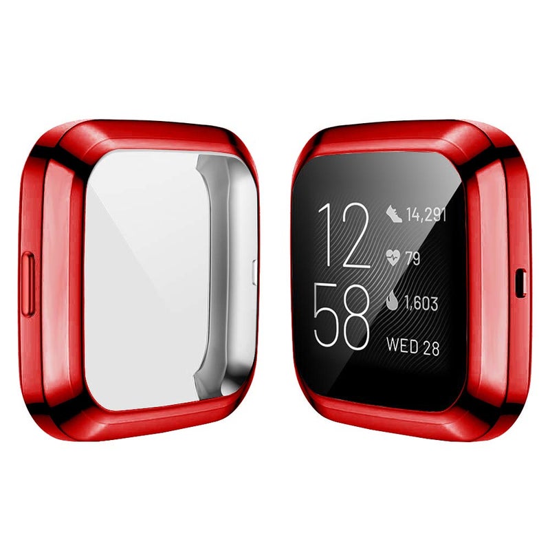 RICHONE [8-Pack] Screen Protector Case Compatible with Fitbit Versa 2 Smartwatch, All-Around TPU Plated Protective Cover Scratch Resistant Bumper Shell Accessories (8 Colors, Versa 2) - Image 3