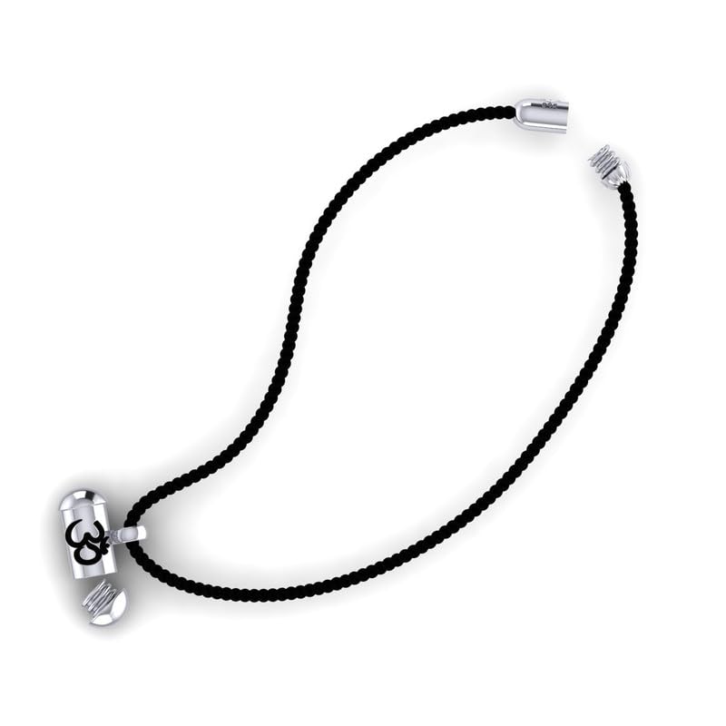 TINY TIARAA Pure 925 Silver Pendant Capsule Openable Kavach Taweez with Black Threads for Girls Boys Kids Women Men | Prayer Locket | Nazariya Pendant Taviz Cylinder | Evil Protection Tabiz | Amulet - Image 2
