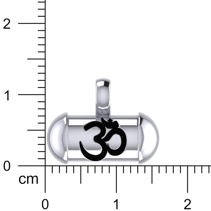 TINY TIARAA Pure 925 Silver Pendant Capsule Openable Kavach Taweez with Black Threads for Girls Boys Kids Women Men | Prayer Locket | Nazariya Pendant Taviz Cylinder | Evil Protection Tabiz | Amulet - Image 3