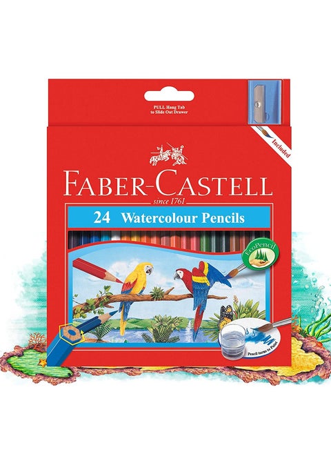24-Piece Watercolour Pencils Multicolor