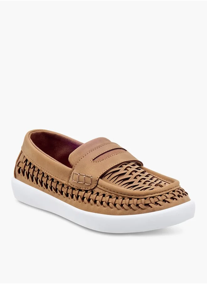 Mister Duchini Boys Weave Textured Slip-On Loafers Ramadan Collection