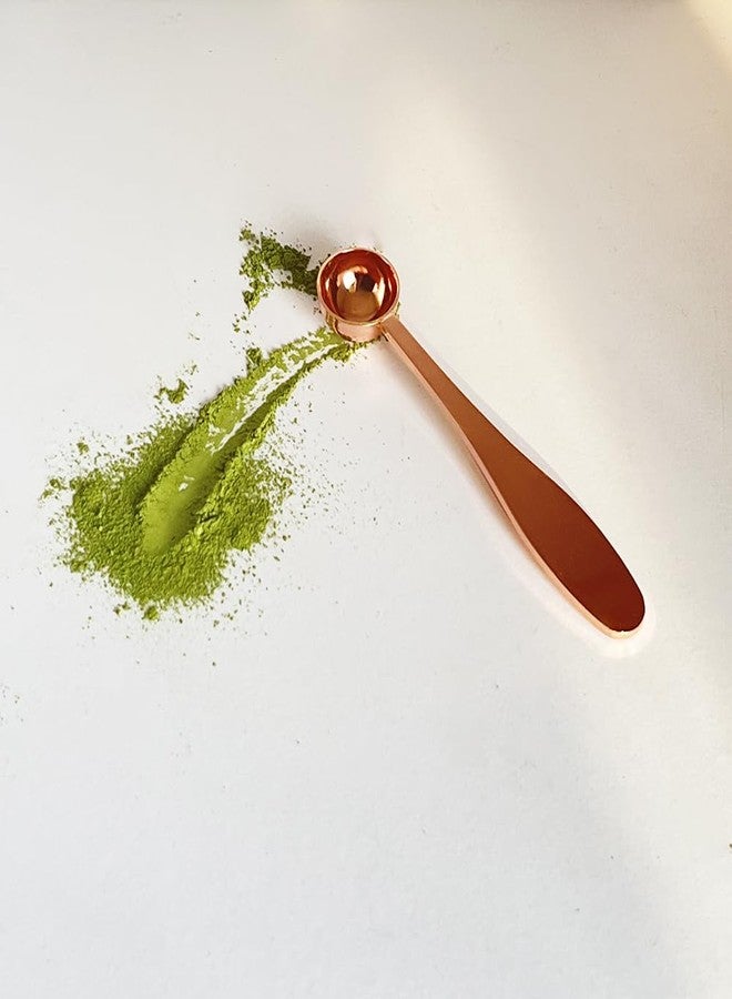 ZENRC Modern Matcha Whisk Set - Bamboo Chasen - Rose Golden Stainless Steel Spoon - Bamboo Chashaku (Scoop) - Perfect Matcha Kit for Matcha at home (Whisk and stainless steel spoons and chashaku) - Image 4