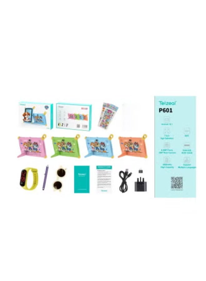 Telzeal P601 7-Inch Kids Android Tablet with 6GB RAM & 128GB Storage | Child-Safe Tablet with HD Display, Long Battery Life, Parental Controls, Educational Apps & Shockproof Case | Perfect for Learning, Games & Entertainment – Green - Image 2