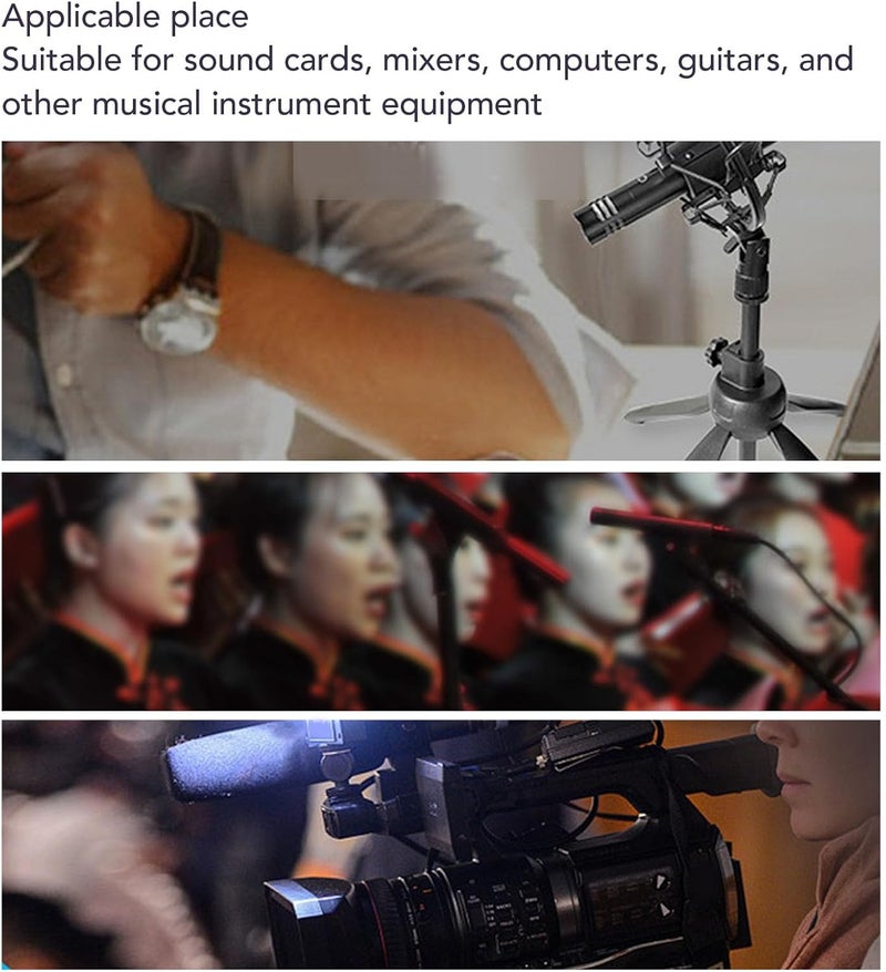 Yunseity XLR Small Diaphragm Condenser Microphone, Metal Body Condenser Mic with Premium Chip, for Mixers Sound Card Piano Guzheng Guitar Violin Instrument - Image 2